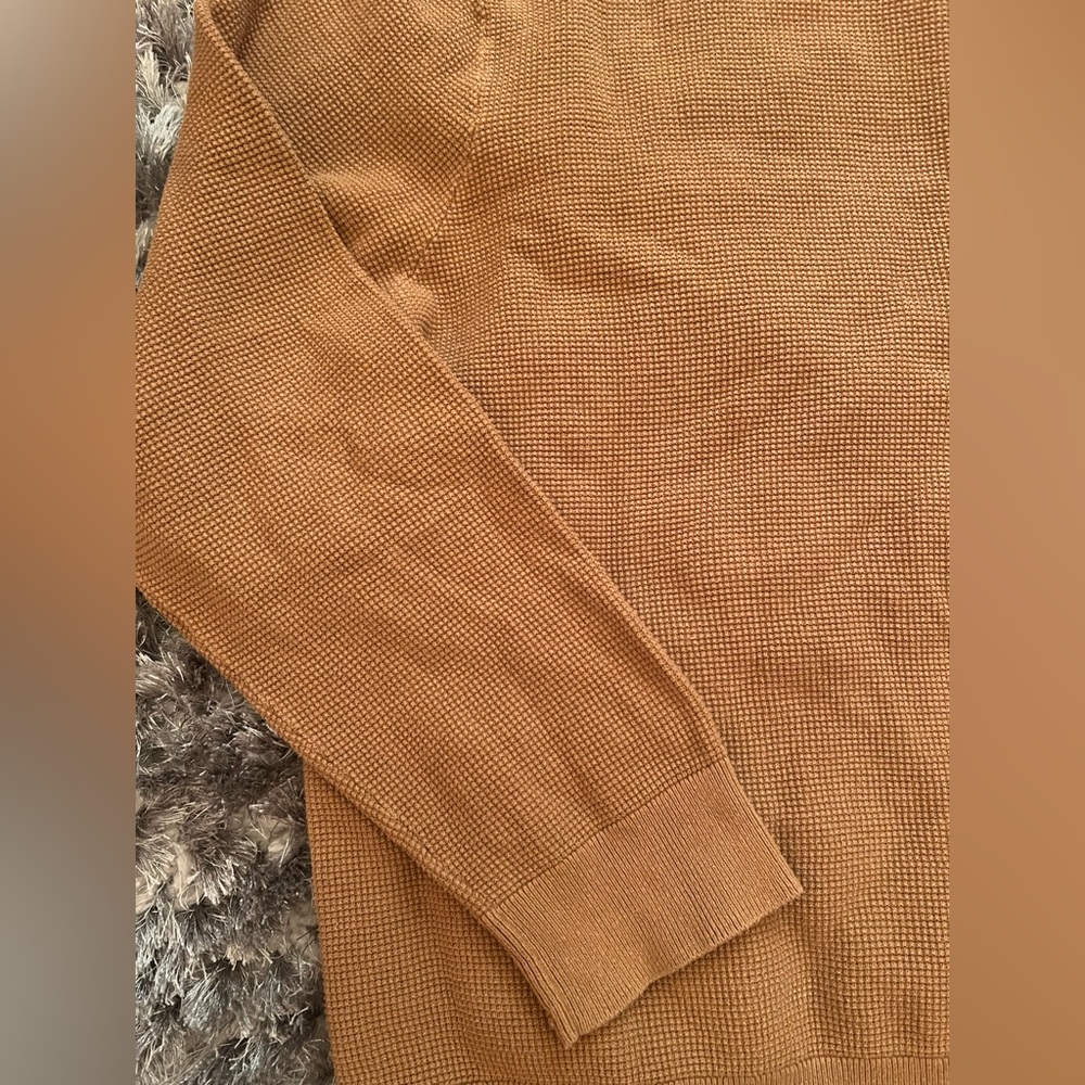 Men's Brown Waffle knit Shirt - Picture 2 of 5